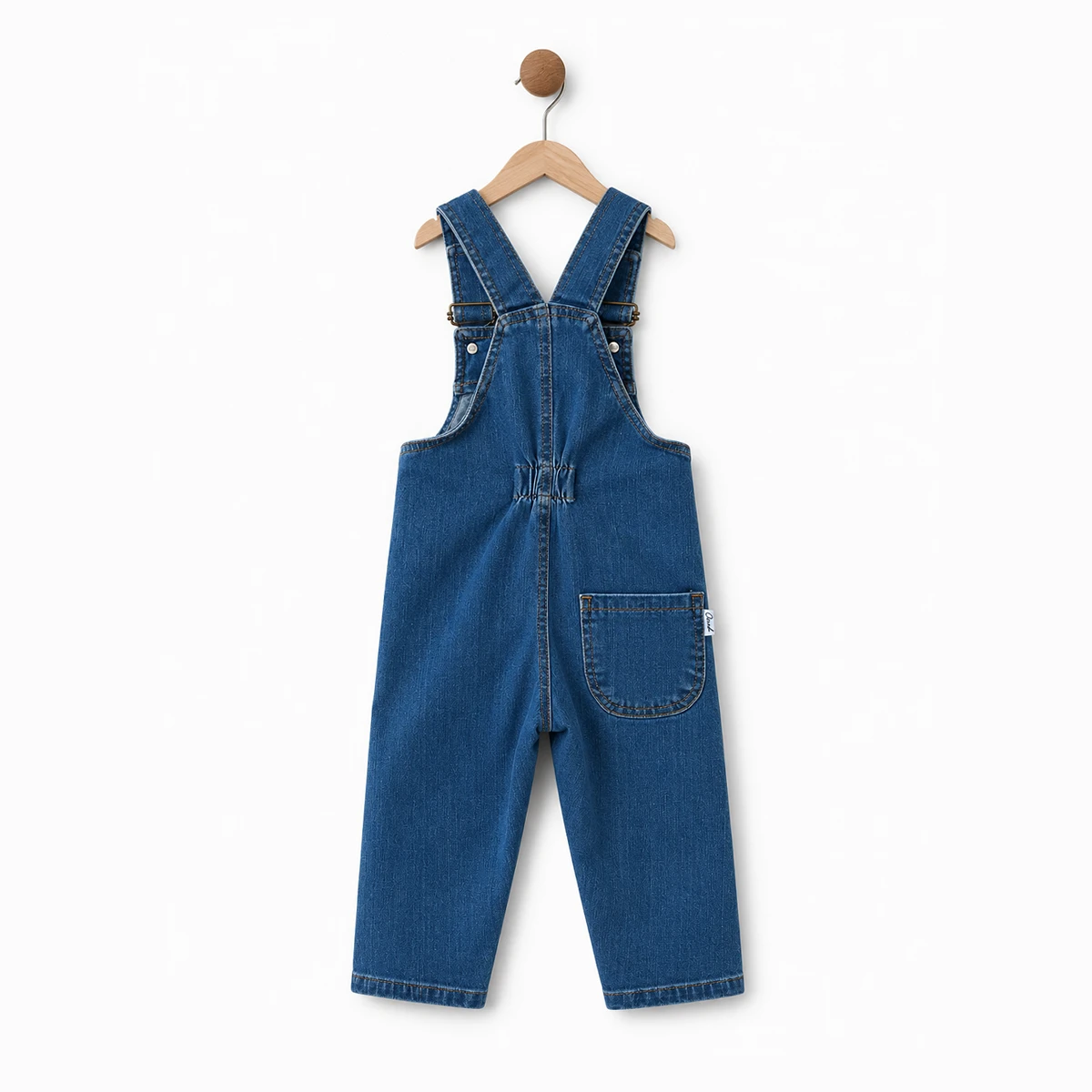 BOY 9-24 MONTHS EMBROIDERED DENIM SALOPET