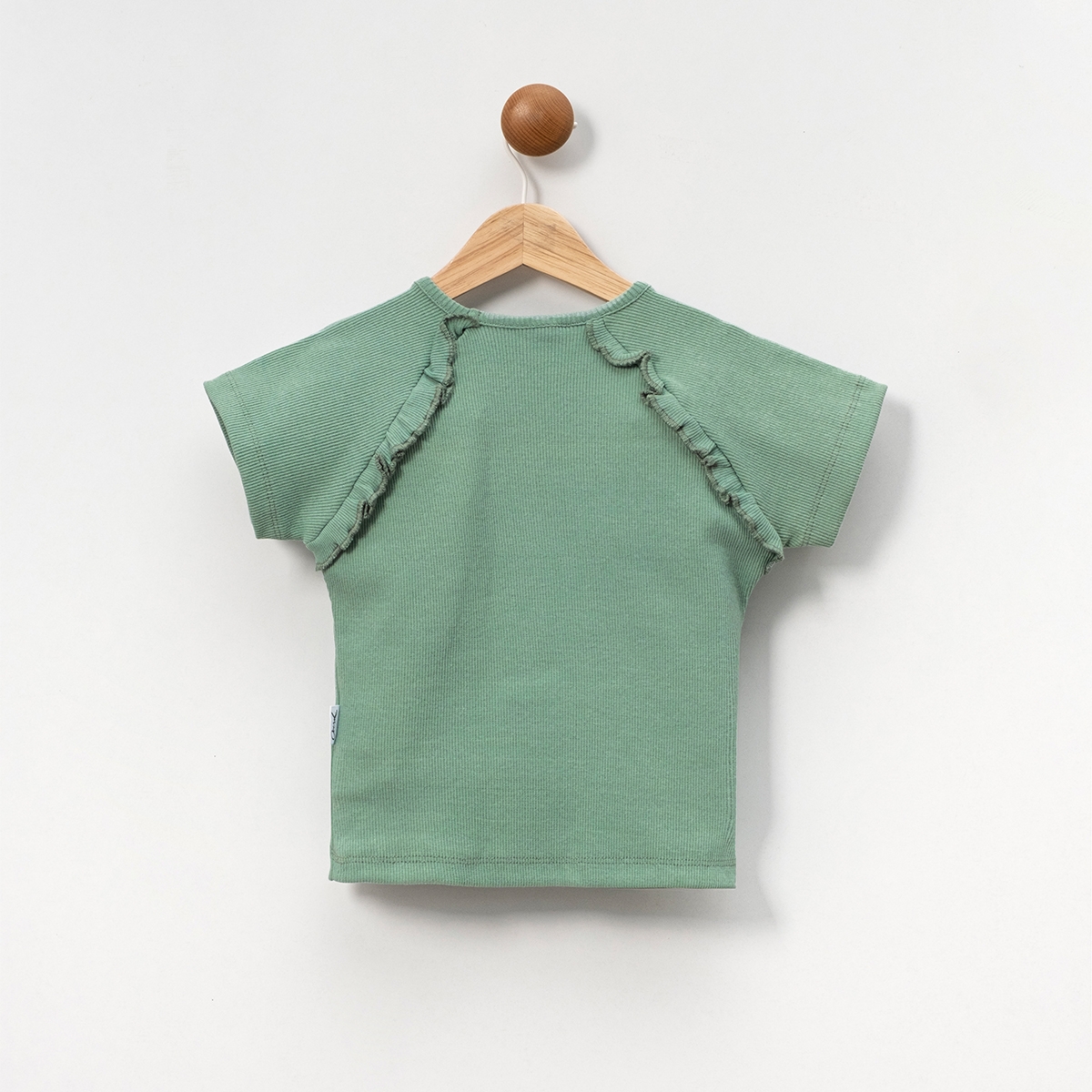 KIZ ÇOÇUK 5-8 YAŞ FIRFIRLI DETAYLI T-SHIRT 