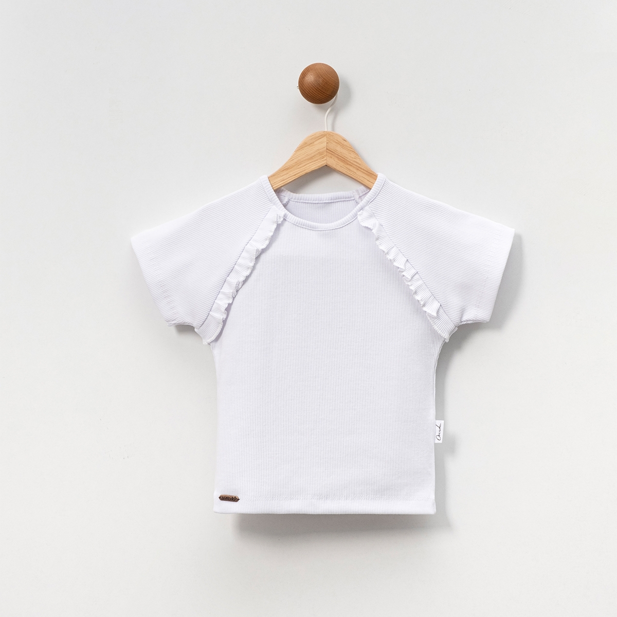 KIZ 1-4 YAŞ FIRFIR DETAYLI T-SHIRT 