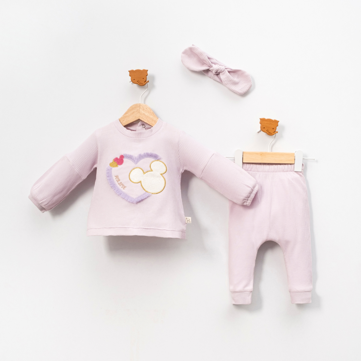 KIZ BEBEK 9-24 AY BANDANALI 3 LÜ TAKIM 