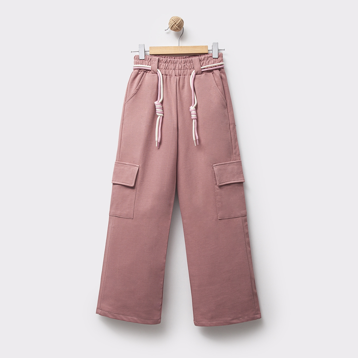 KIZ 9-12 YAŞ 2İP KARGO CEP PANTOLON 