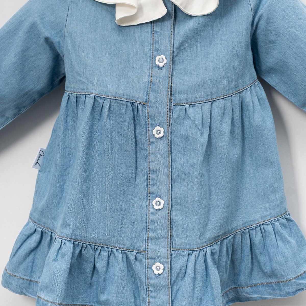 ДЕВОЧКА 1-4 ЛЕТ ДЖИНСОВОЕ ПЛАТЬЕ С ВЫШИВКОЙ 