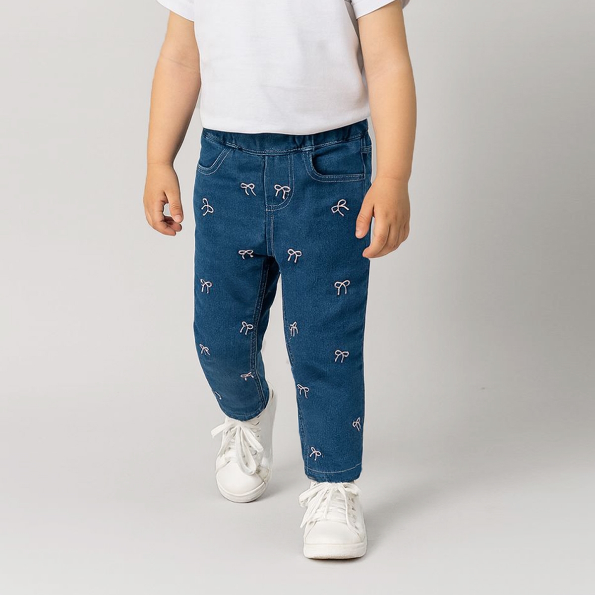 KIZ ÇOCUK 1-4 YAŞ FİYOK NAKIŞLI PANTOLON 