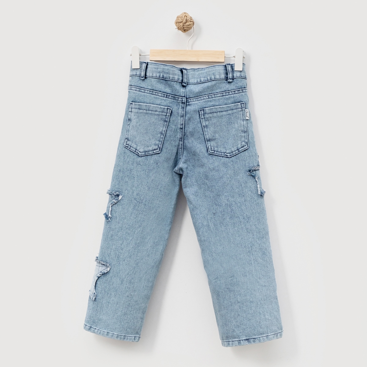 GIRL 5-8 AGR  STAR DETAILED JEANS