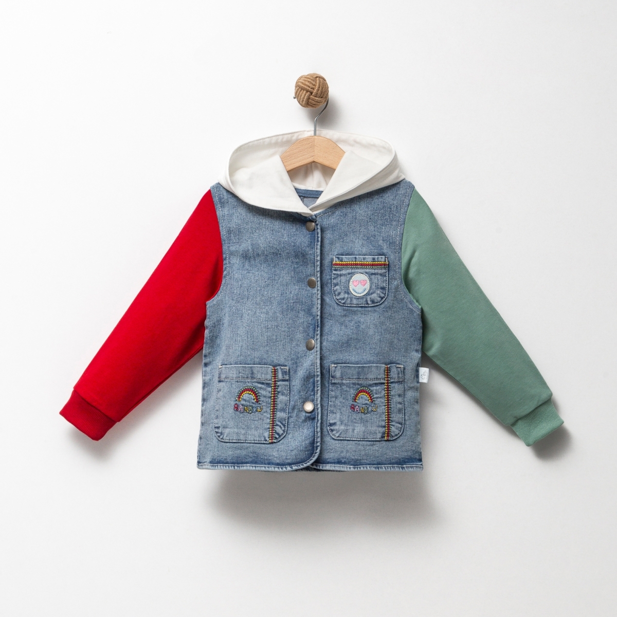 МАЛЬЧИК 1–4 ЛЕТ ДЖИНСОВАЯ КУРТКА С КАПЮШОНОМ 