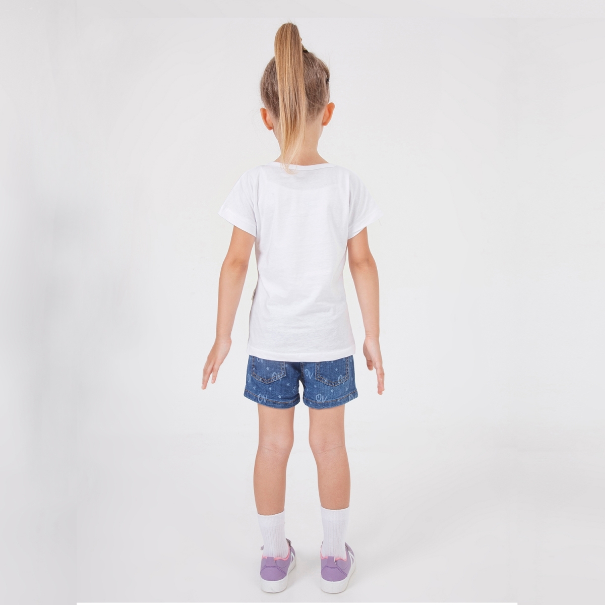 ДЕВОЧКA 2-5 ЛЕТ ДЖИНСОВЫЕ ШОРТЫ 