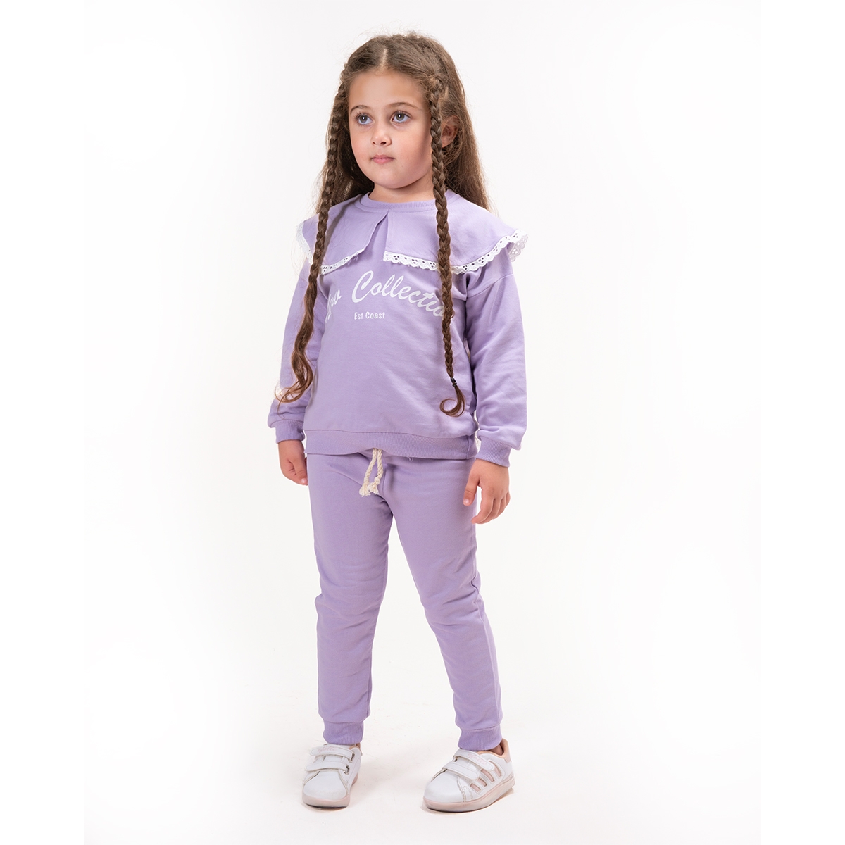 GIRL 2-5 AGE COLLAR TRACKSUIT SET