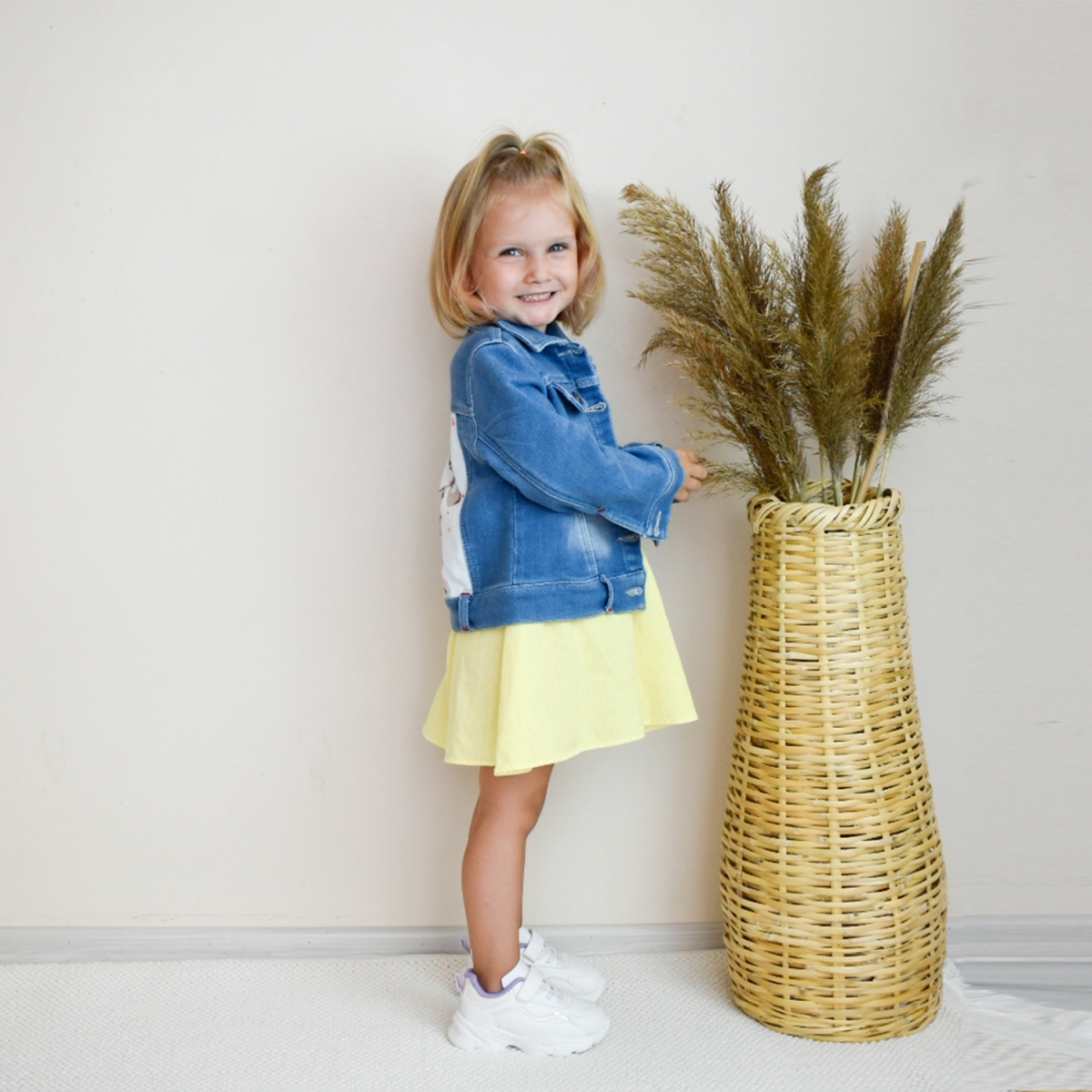 KIZ 3-6 YAŞ KOT  TAVŞAN BASKILI CEKET 