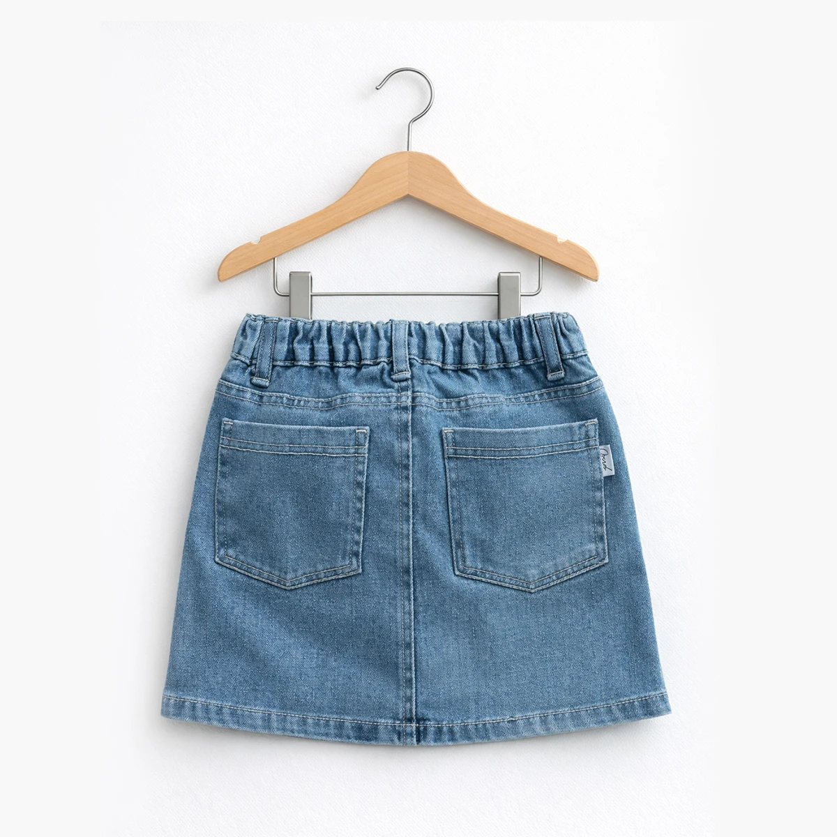 KIZ ÇOCUK 5-8 YAŞ KALP NAKIŞLI KOT ETEK 