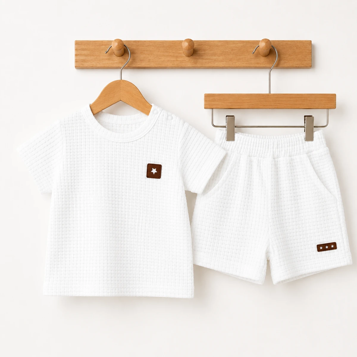 UNISEX BEBEK 1-12 AY JAKARLI ŞORTLU TAKIM 