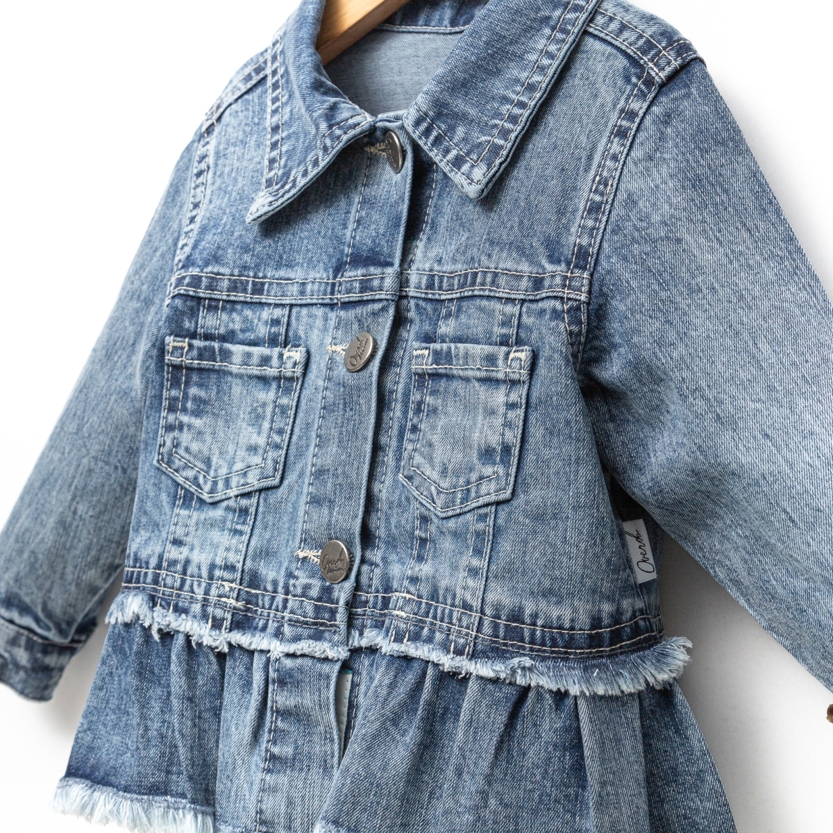 ДЕВОЧКА 1-4 ЛЕТ ДЖИНСОВАЯ КУРТКА С ВЫШИВКОЙ