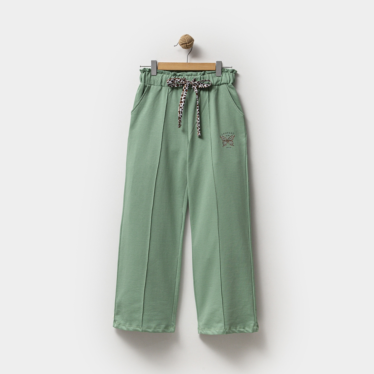 KIZ 9-12 YAŞ TAŞ  BASKILI 2İP PANTOLON 