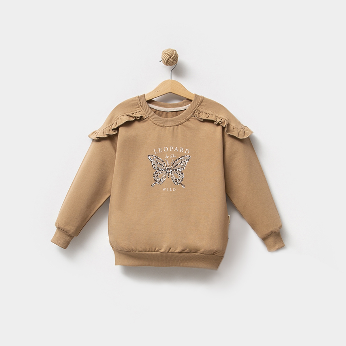 KIZ 5-8 YAŞ TAŞ BASKILI SWEAT