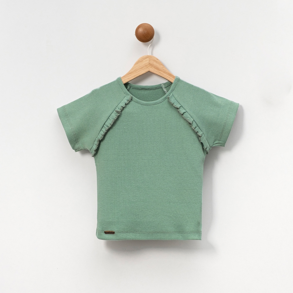 KIZ ÇOÇUK 5-8 YAŞ FIRFIRLI DETAYLI T-SHIRT 
