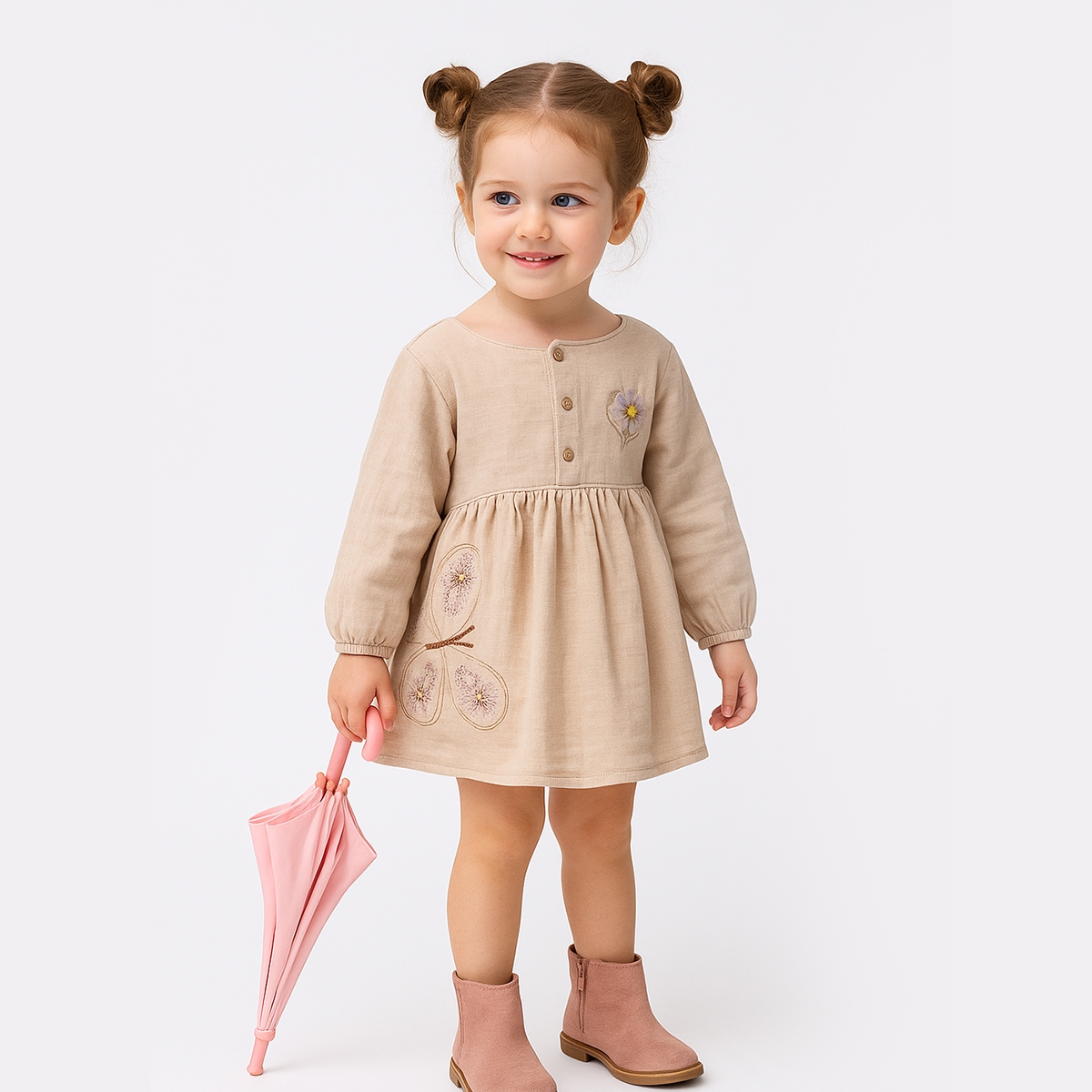 ДЕВОЧКА 5-8 ЛЕТ МУСЛИНОВОЕ ПЛАТЬЕ С ПРИНТОМ 