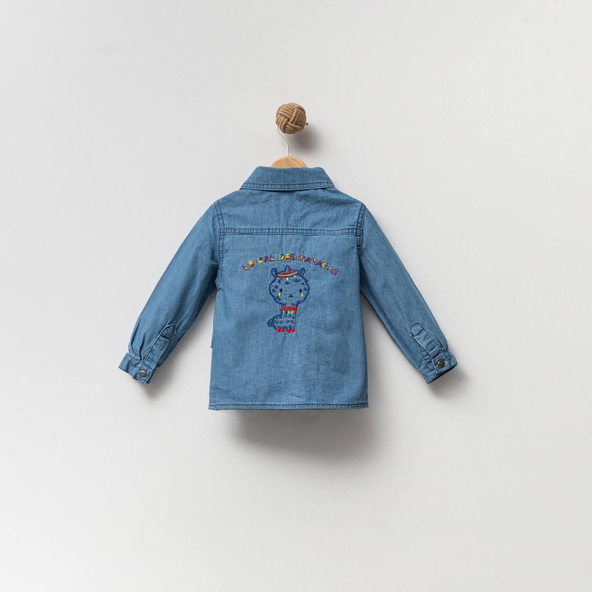 ДЖИНСОВАЯ РУБАШКА С ВЫШИВКОЙ УНИСЕКС 1–4 ЛЕТ