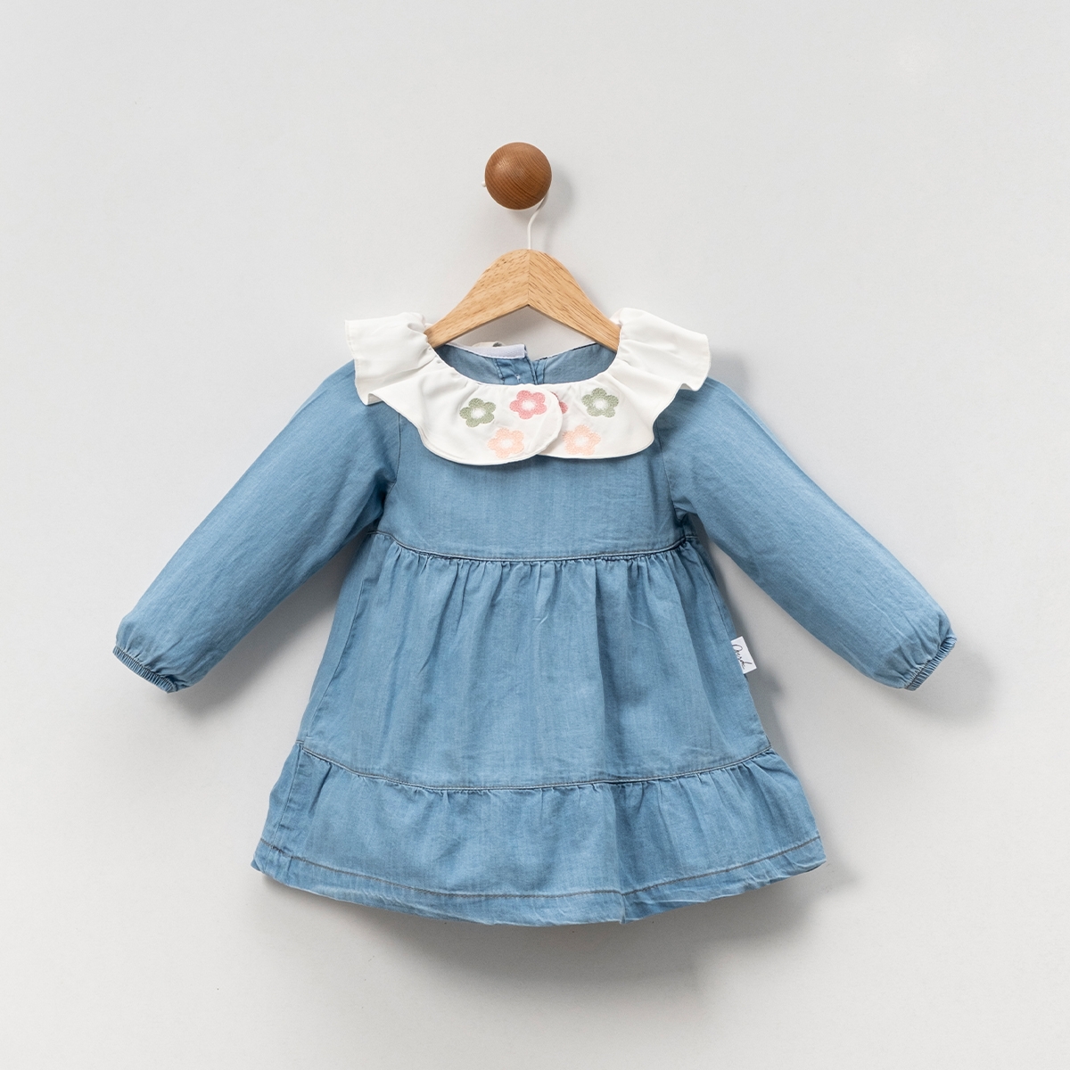 ДЕВОЧКА 1-4 ЛЕТ ДЖИНСОВОЕ ПЛАТЬЕ С ВЫШИВКОЙ 