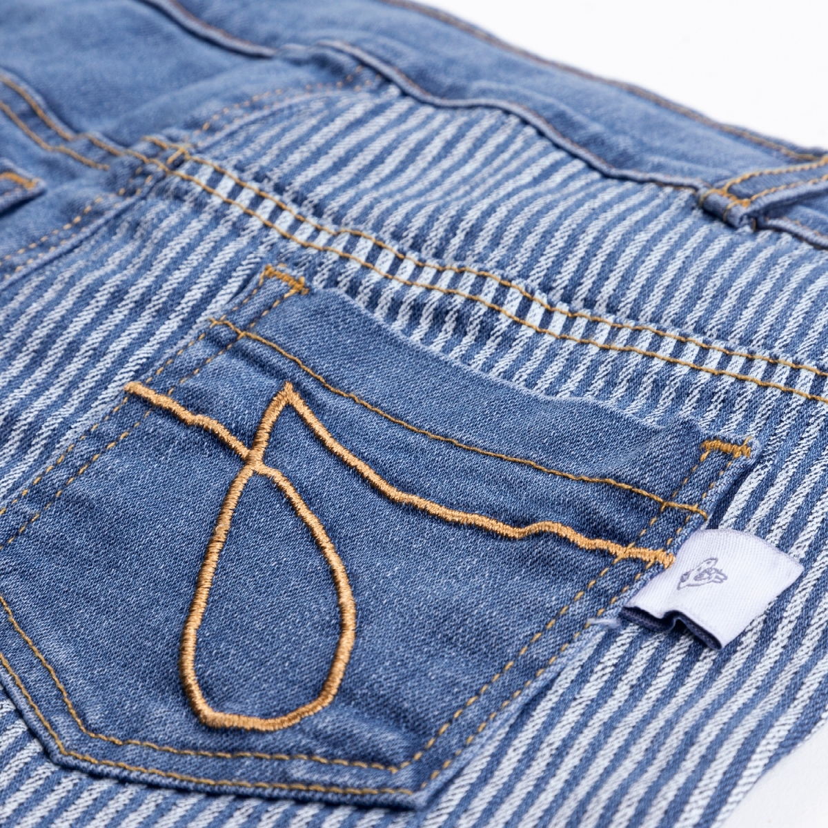 UNİSEX 2-7 YAŞ ARASI ÇİZGİLİ KOT ŞORT - KOT