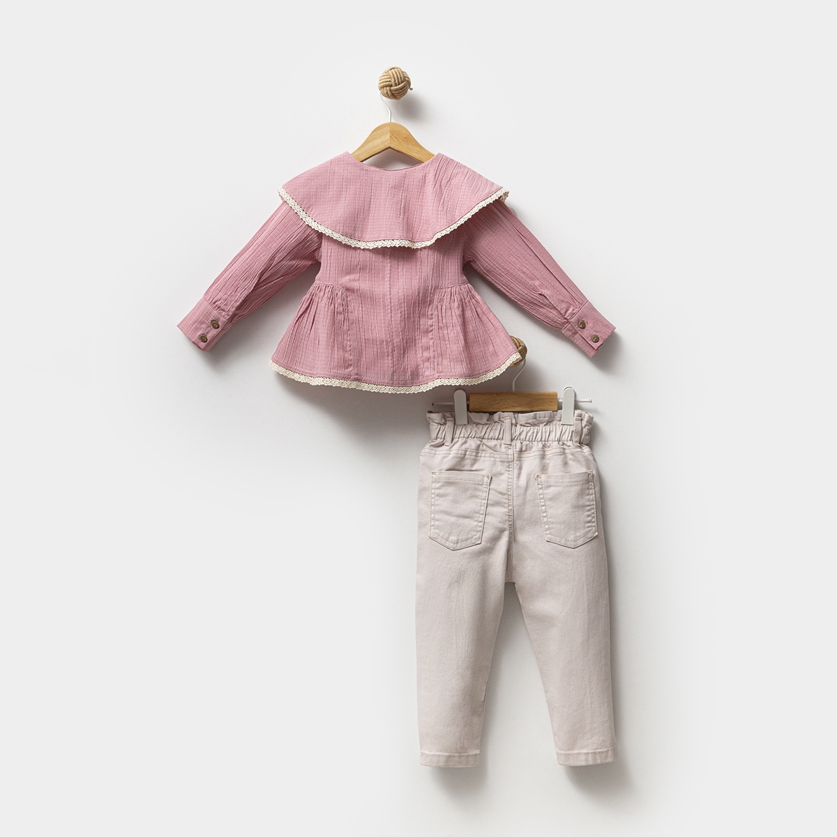 KIZ 1-4 YAŞ MÜSLİN GÖMLEK ÇOCUK TAKIM 