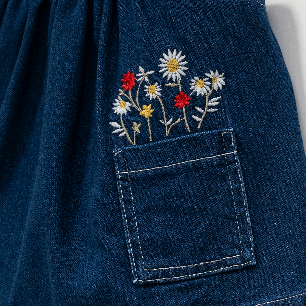 KIZ ÇOCUK 1-4 YAŞ NAKIŞLI KOT JİLE 