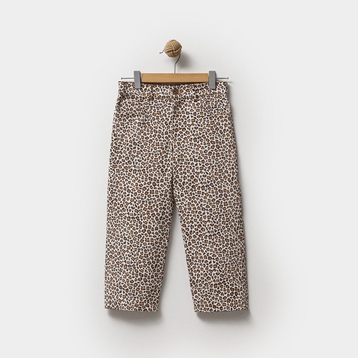 GIRL 5-8 YEARS LEOPARD PATTERNED JEANS