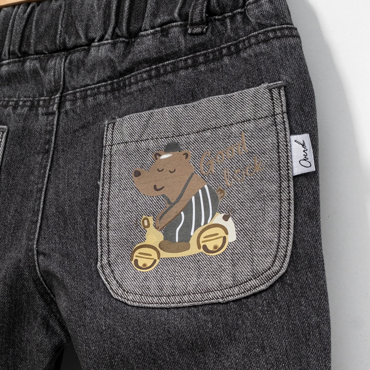 ERKEK 1-4 YAŞ CEP BASKILI KOT PANTOLON