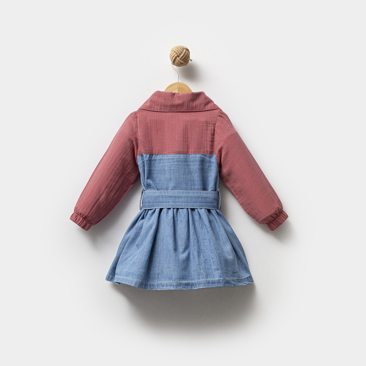 ДЕВОЧКА 1-4 ЛЕТ ДЖИНСОВОЕ ПЛАТЬЕ МУСЛИН