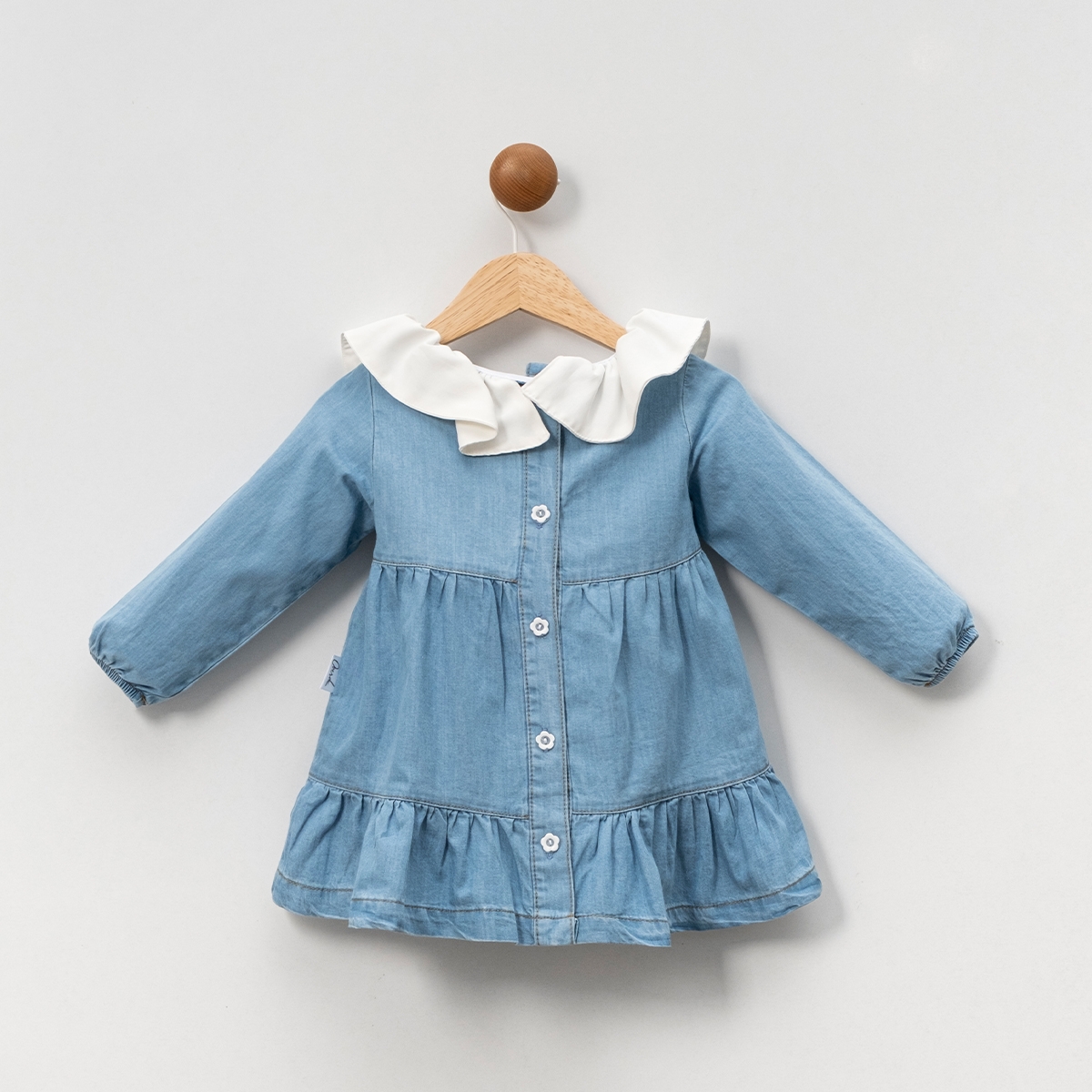 ДЕВОЧКА 1-4 ЛЕТ ДЖИНСОВОЕ ПЛАТЬЕ С ВЫШИВКОЙ 