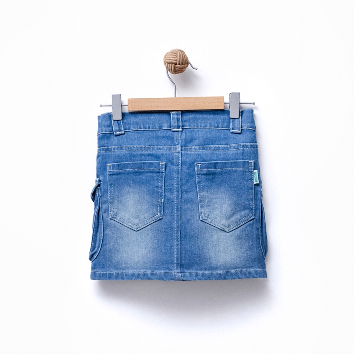 OVD KIZ 5-8 YAŞ KARGO CEPLİ KOT  ETEK 