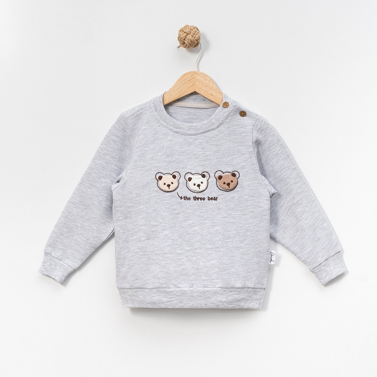 ERKEK ÇOCUK 1-4 YAŞ APLİKE AYICIKLI SWEAT 