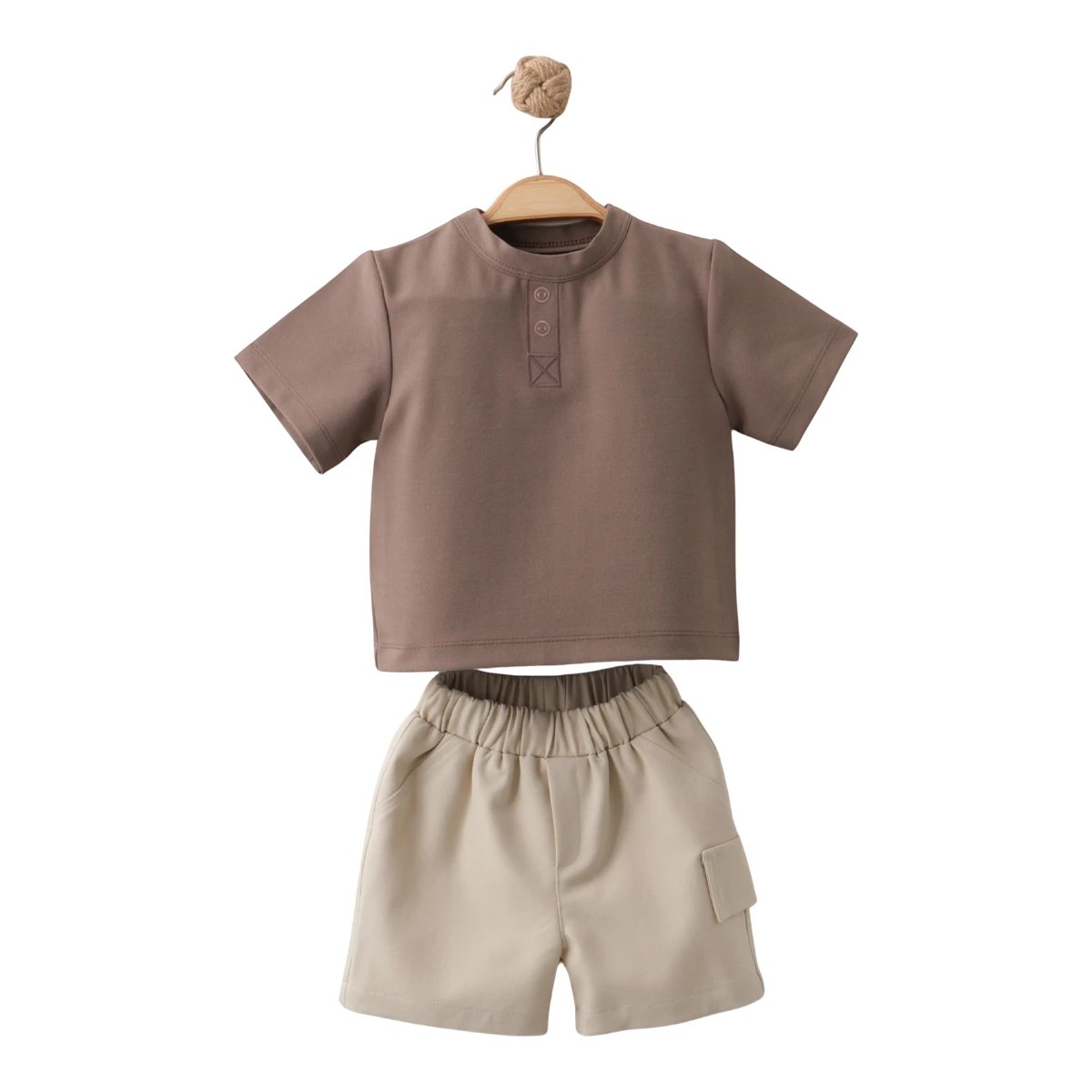 ERKEK ÇOCUK 6-24 AY İKİLİ TAKIM - BEJ