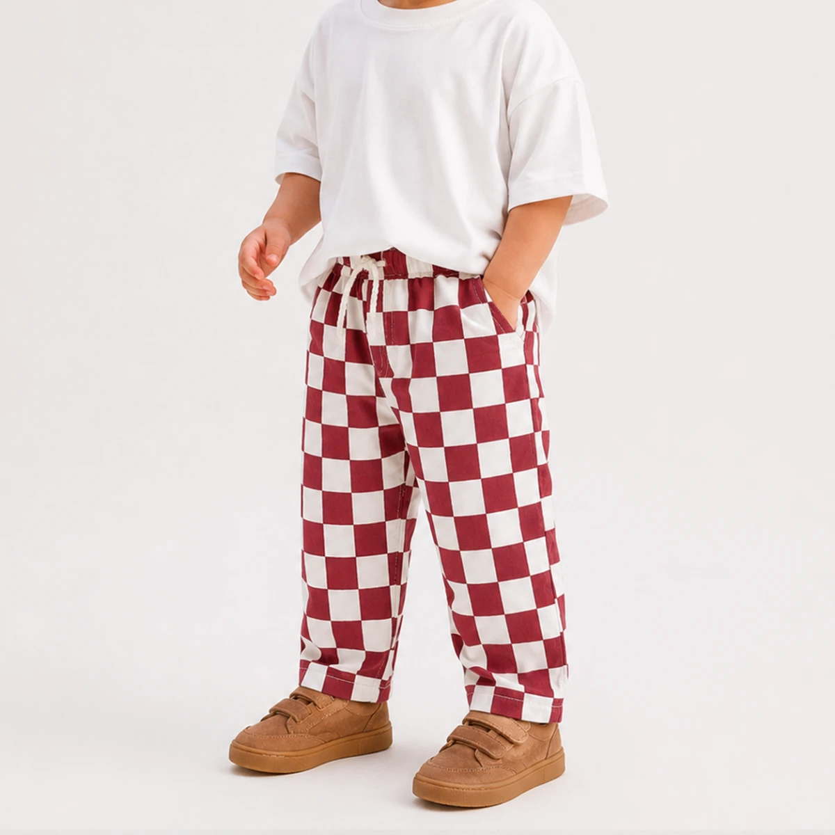 UNISEX 1-4 YAŞ KARELİ HAM PANTOLON 