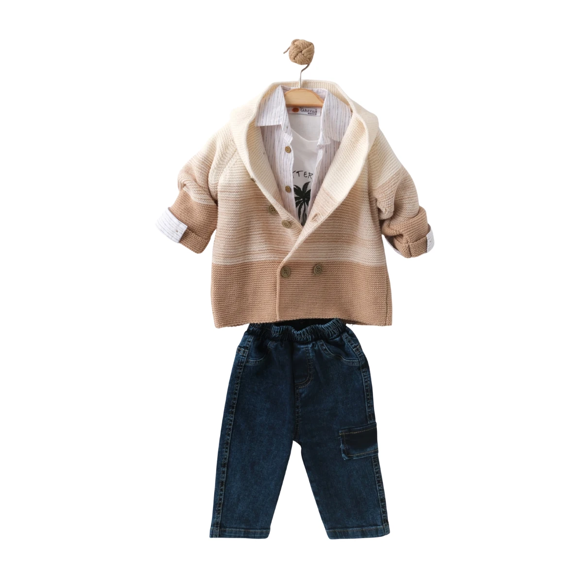 ERKEK BEBEK 6-24 AY TRİKO HIRKALI 4 LÜ TAKIM 