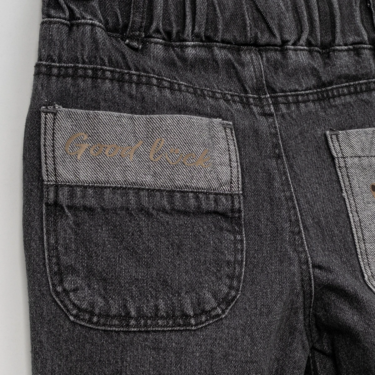 ERKEK 1-4 YAŞ CEP BASKILI KOT PANTOLON