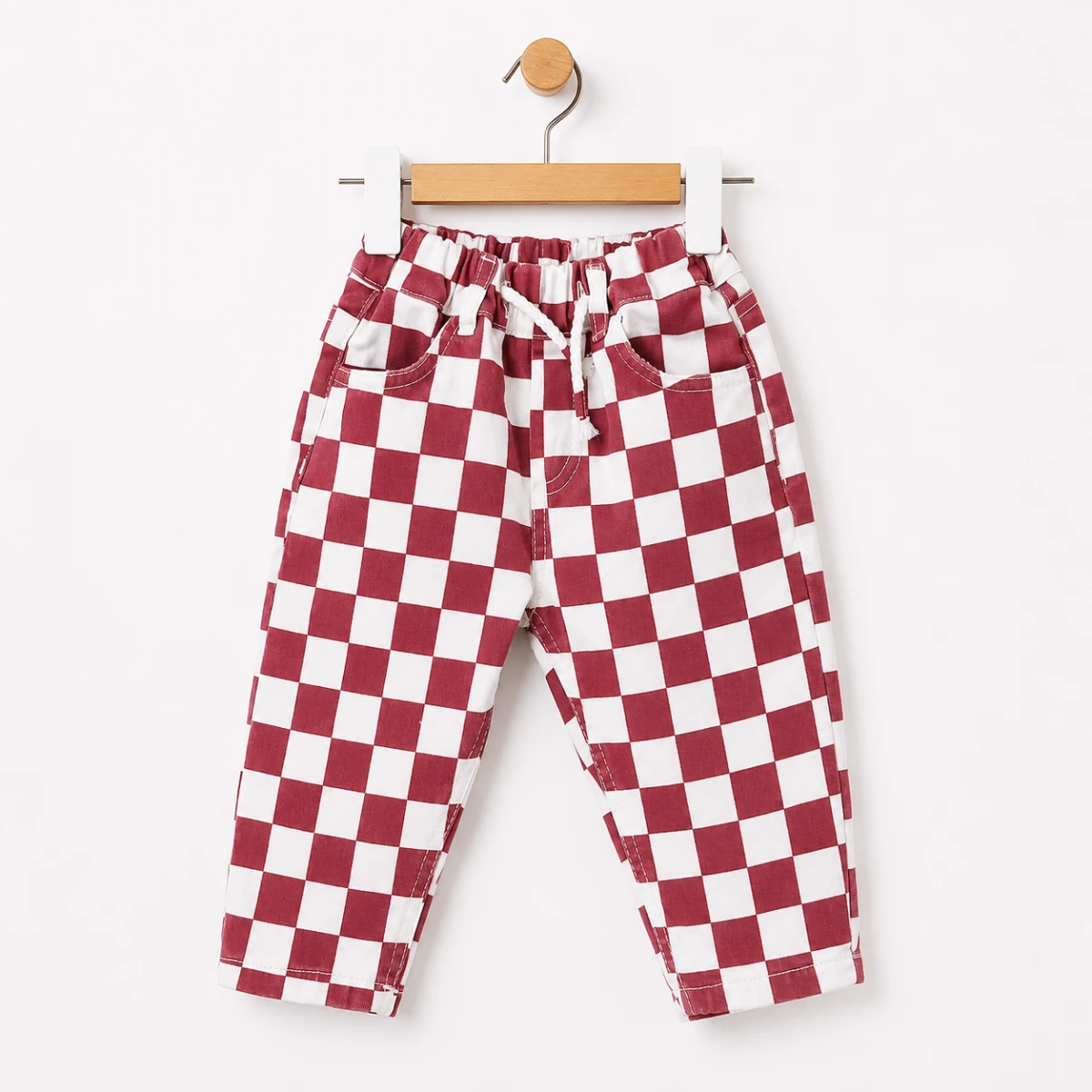 UNISEX 1-4 YAŞ KARELİ HAM PANTOLON 