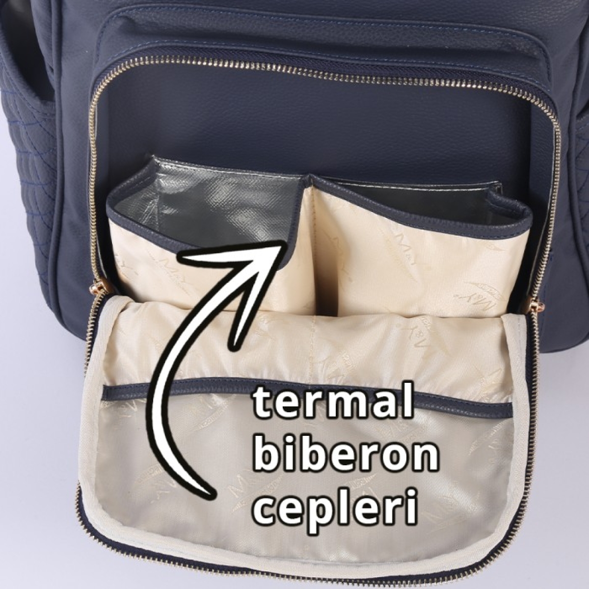 DUST ANNE- BEBEK ÇANTASI 34 CM X 32 CM X 16 CM - GRİ