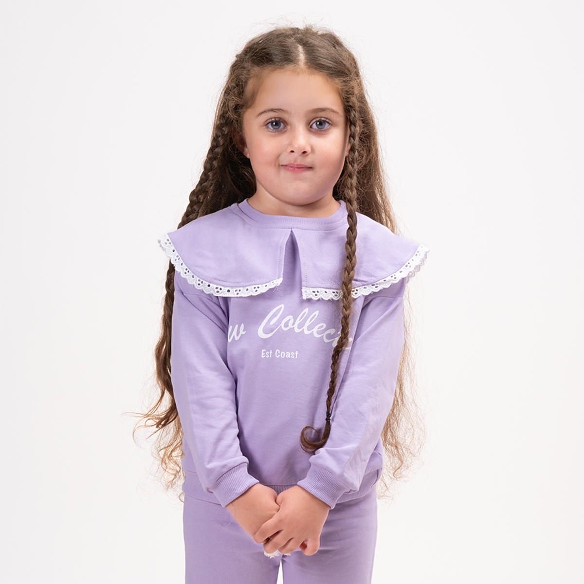GIRL 2-5 AGE COLLAR TRACKSUIT SET