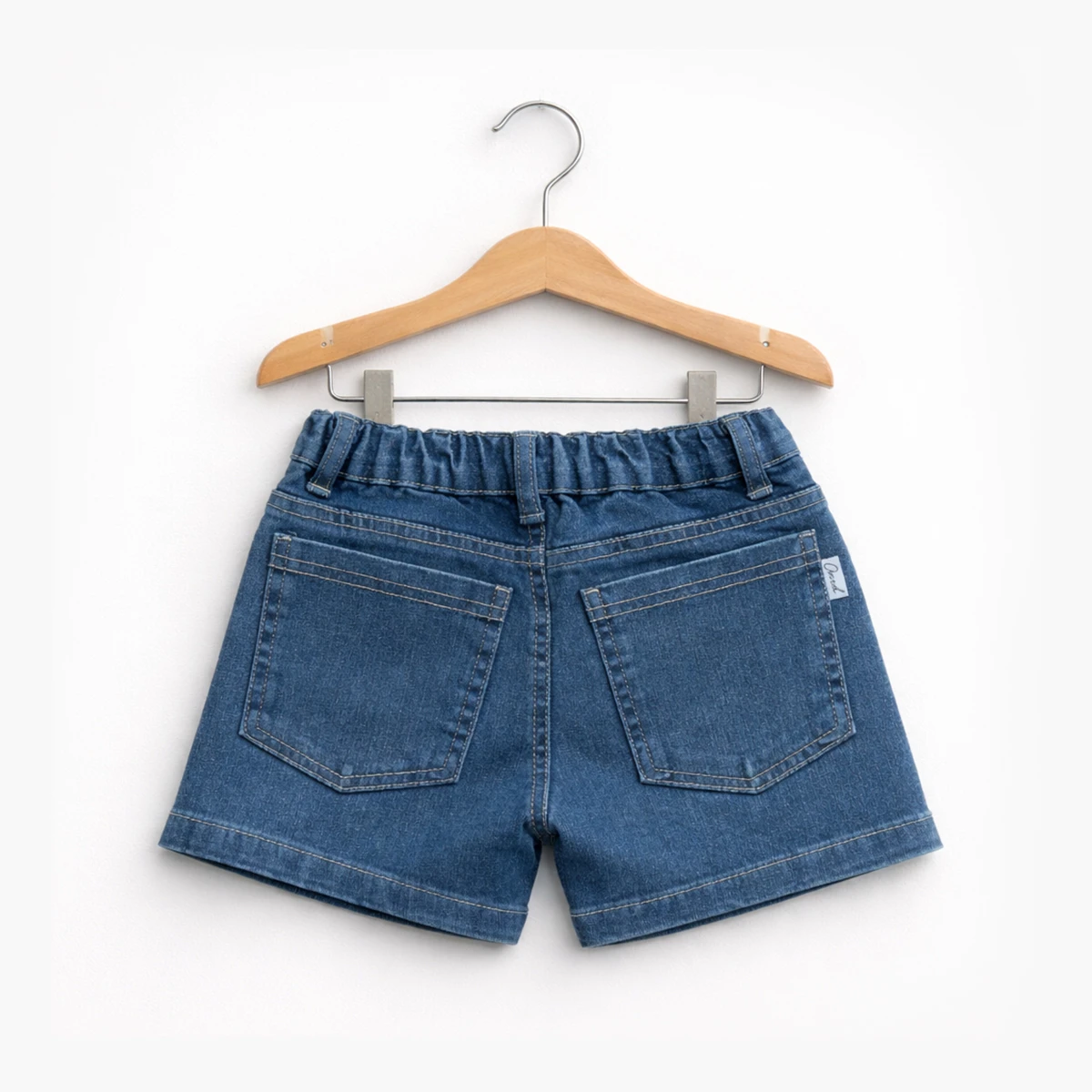 KIZ ÇOCUK 5-8 YAŞ KALP NAKIŞLI KOT ŞORT 