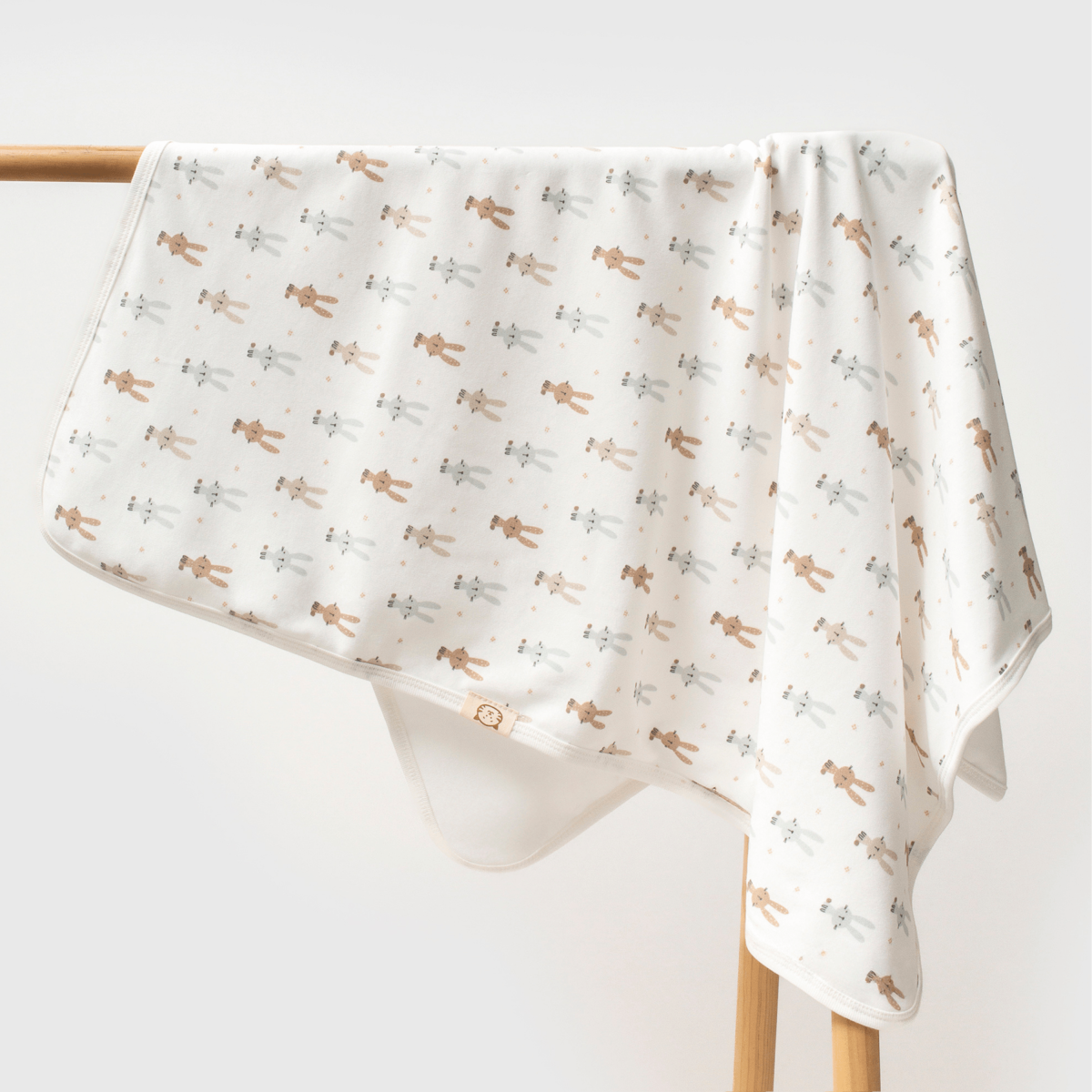 TAVŞAN DESENLİ 100 PAMUK BEBEK BATTANİYESİ - RENKLİ