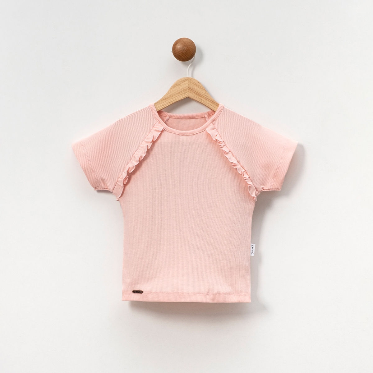 KIZ ÇOÇUK 5-8 YAŞ FIRFIRLI DETAYLI T-SHIRT 