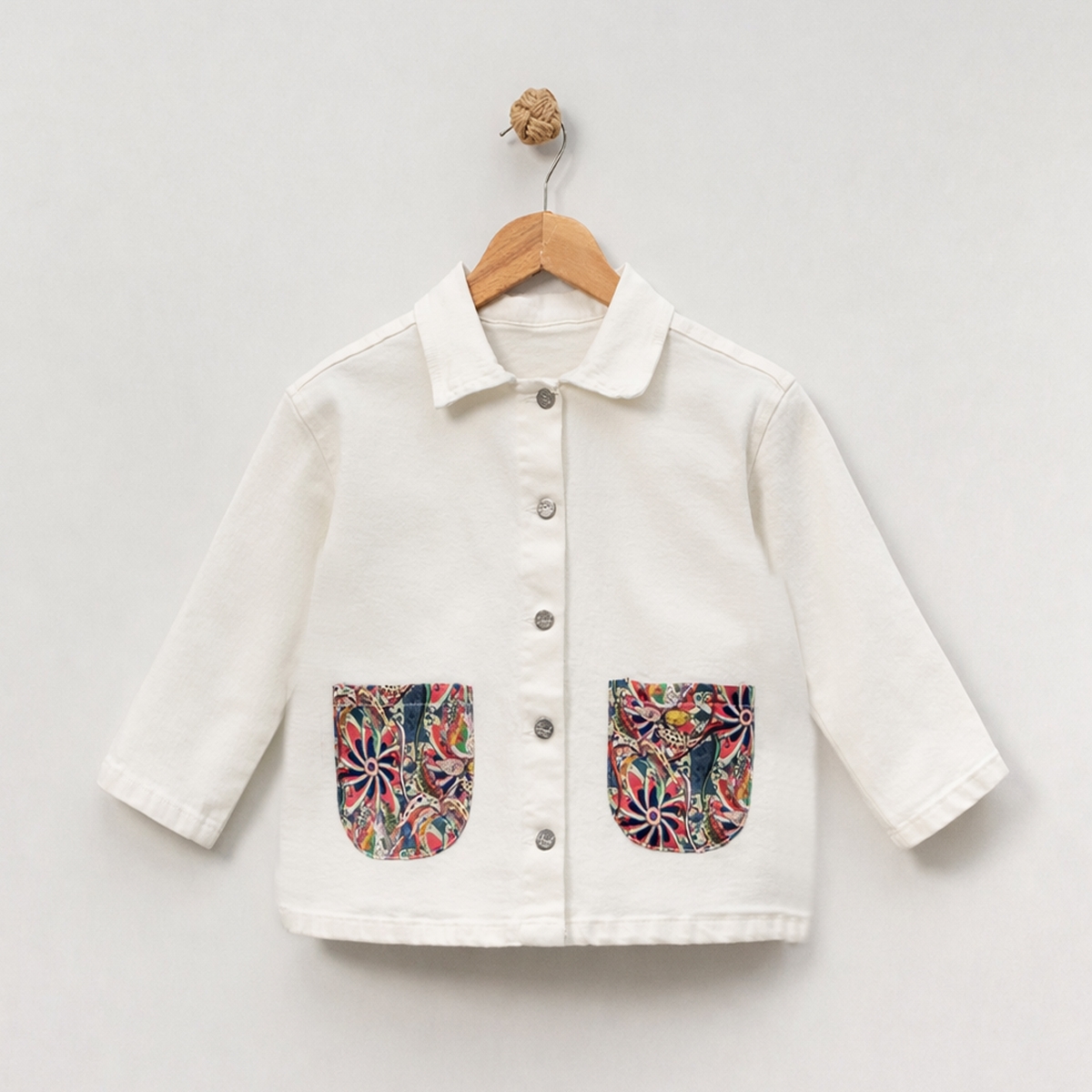 KIZ ÇOCUK 5-8 YAŞ DİJİTA LCEPLİ HAM CEKET 