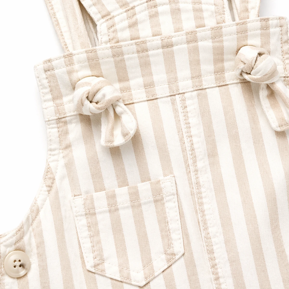 UNSEX 1-4 YAŞ ÇİZGİLİ HAM KOT ŞORT SALOPET 