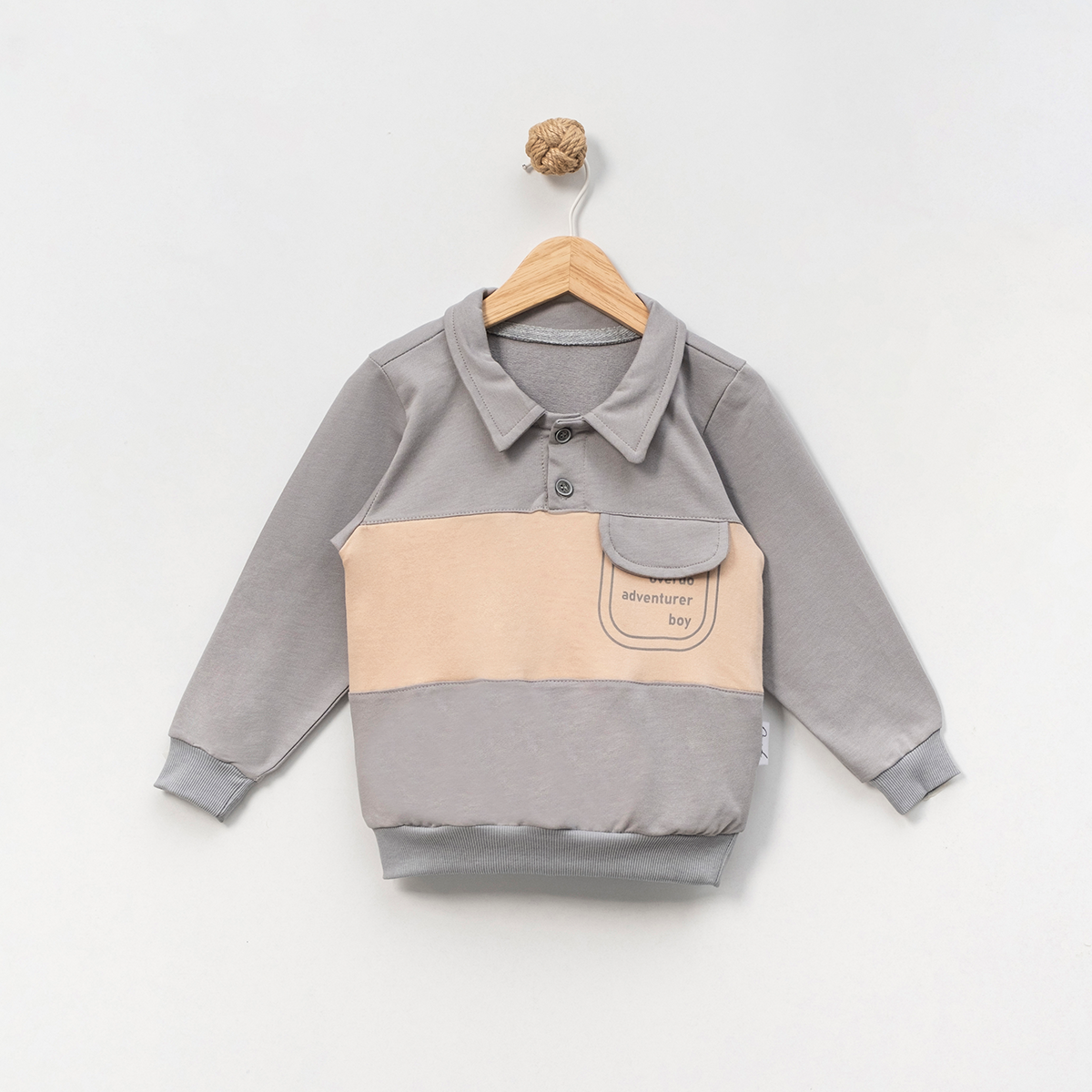 ERKEK ÇOCUK 1-4 YAŞ CEP BASKILI SWEAT 