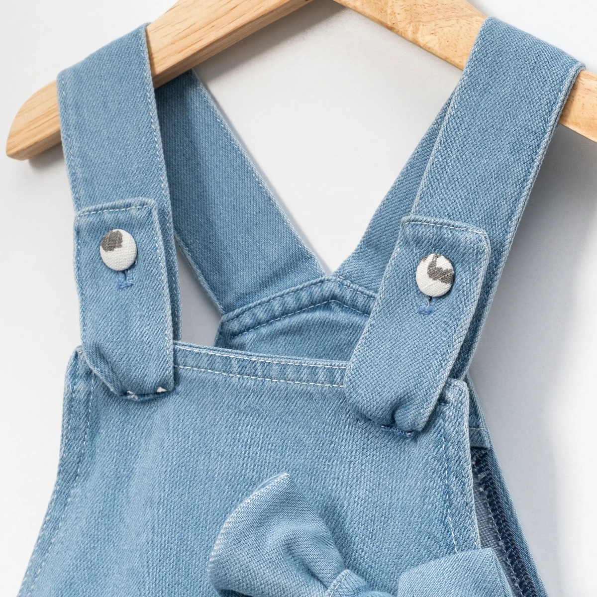 KIZ ÇOCUK 1-4 YAŞ DESENLİ KOT ELBİSE 