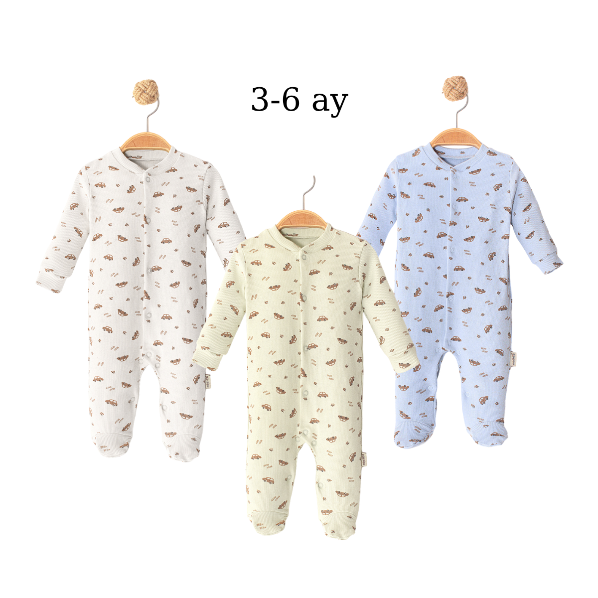 ERKEK BEBEK 3/6 AY ARABA BASKILI TULUM 