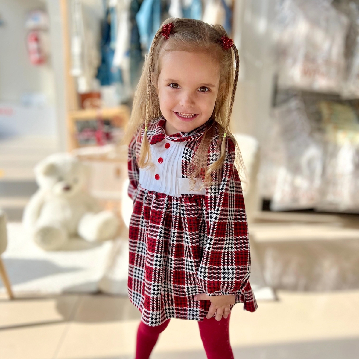 ДЕВОЧКА 1-4 ЛЕТ КРАСНОЕ ПЛАТЬЕ