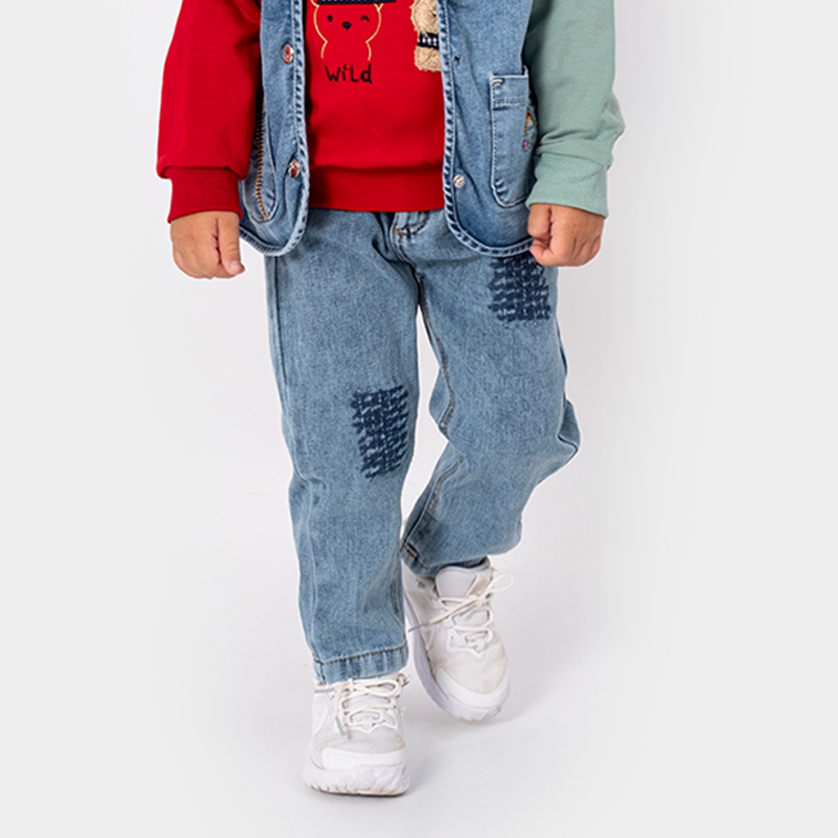 BOY CHILD 1-4 AGE EMBROIDERED JEANS