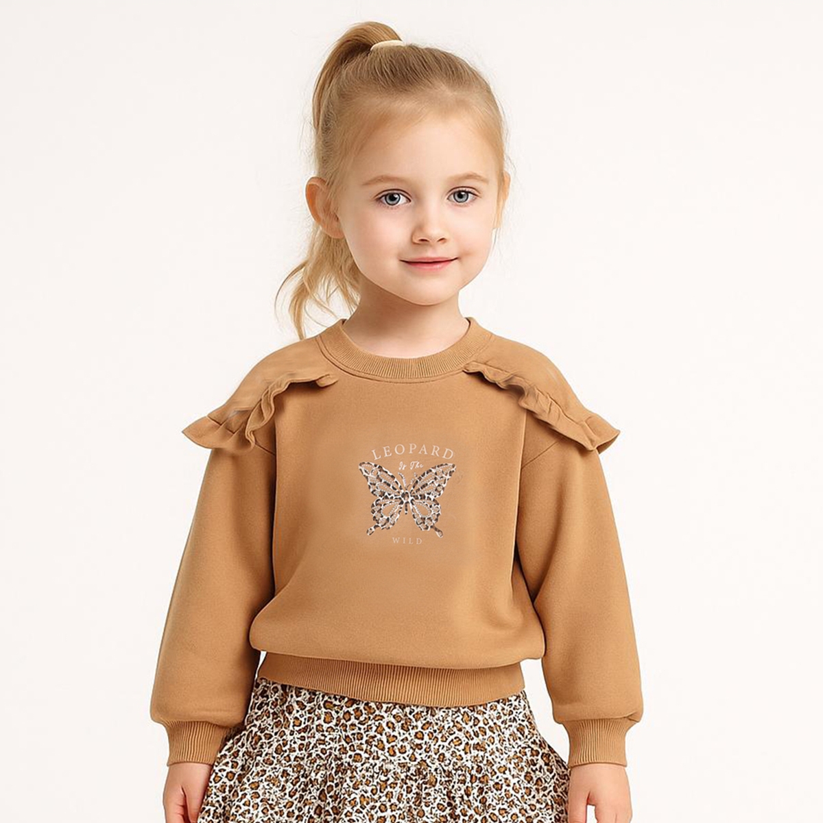 KIZ 5-8 YAŞ TAŞ BASKILI SWEAT