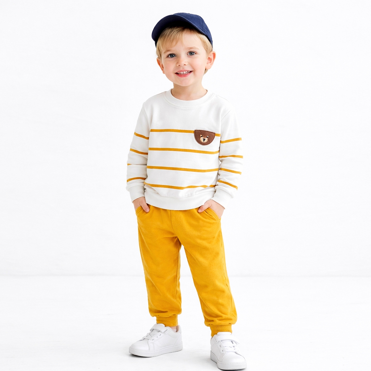 BEBEK 6-12 AY ÇİZGİLİ UZUN KOL TAKIM 