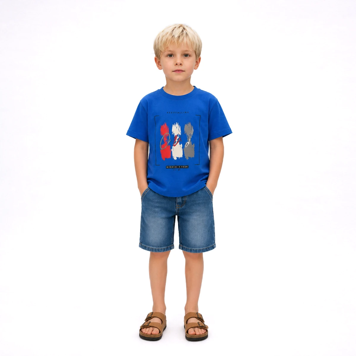 MEN\'S 5-8 YEARS T-SHIRT AND SHORTS DOUBLE SUIT
